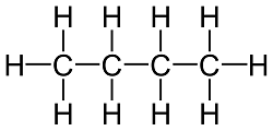 Molécula de butano