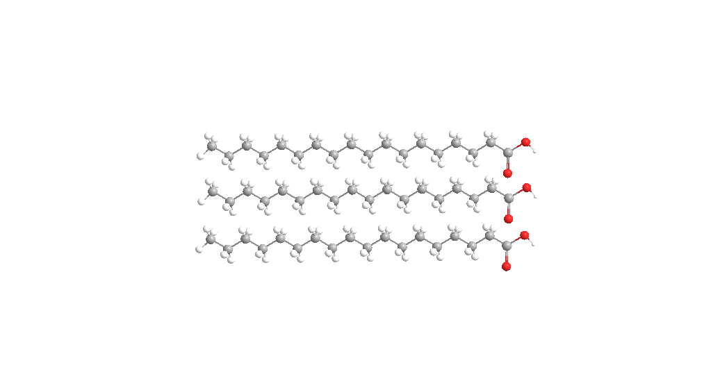 Estructura química del ácido esteárico