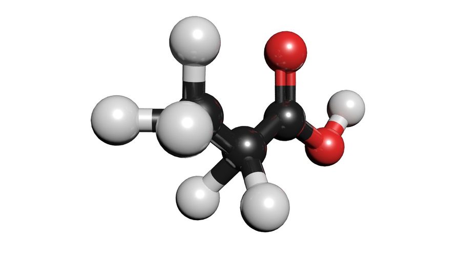 Molécula de ácido propanoico